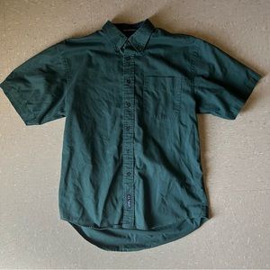 Port Authority Green Casual Button Down Shortsleeve